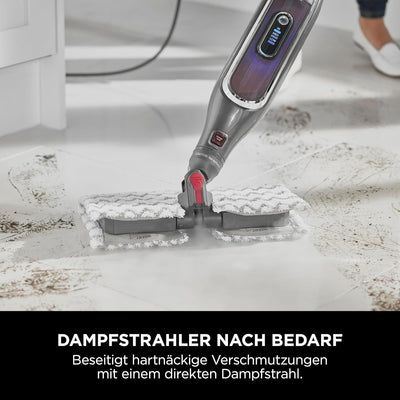 Shark [S6003EU] Klik n´ Flip Smartronic Deluxe Dampfmopp/Dampfreiniger (mit 2 doppelseitigen Dirt-Gr