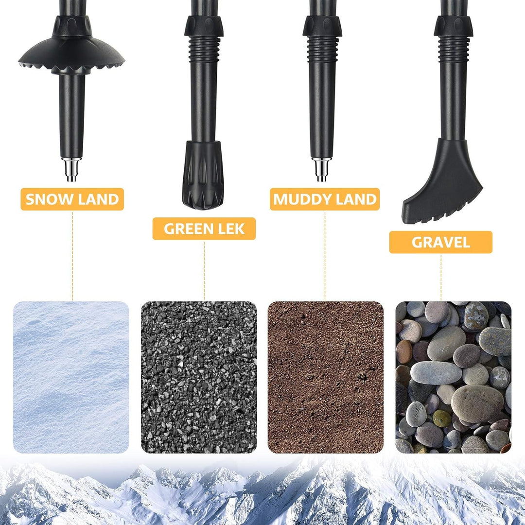 COVACURE Wanderstöcke Nordic Walking Stöcke - 110-130 cm / 100-120 cm Faltbar, Verstellbar, Teleskop