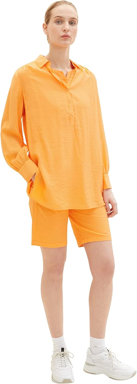 TOM TAILOR Damen Chino Bermuda Shorts 40 29751 - Bright Mango Orange, 40 29751 - Bright Mango Orange