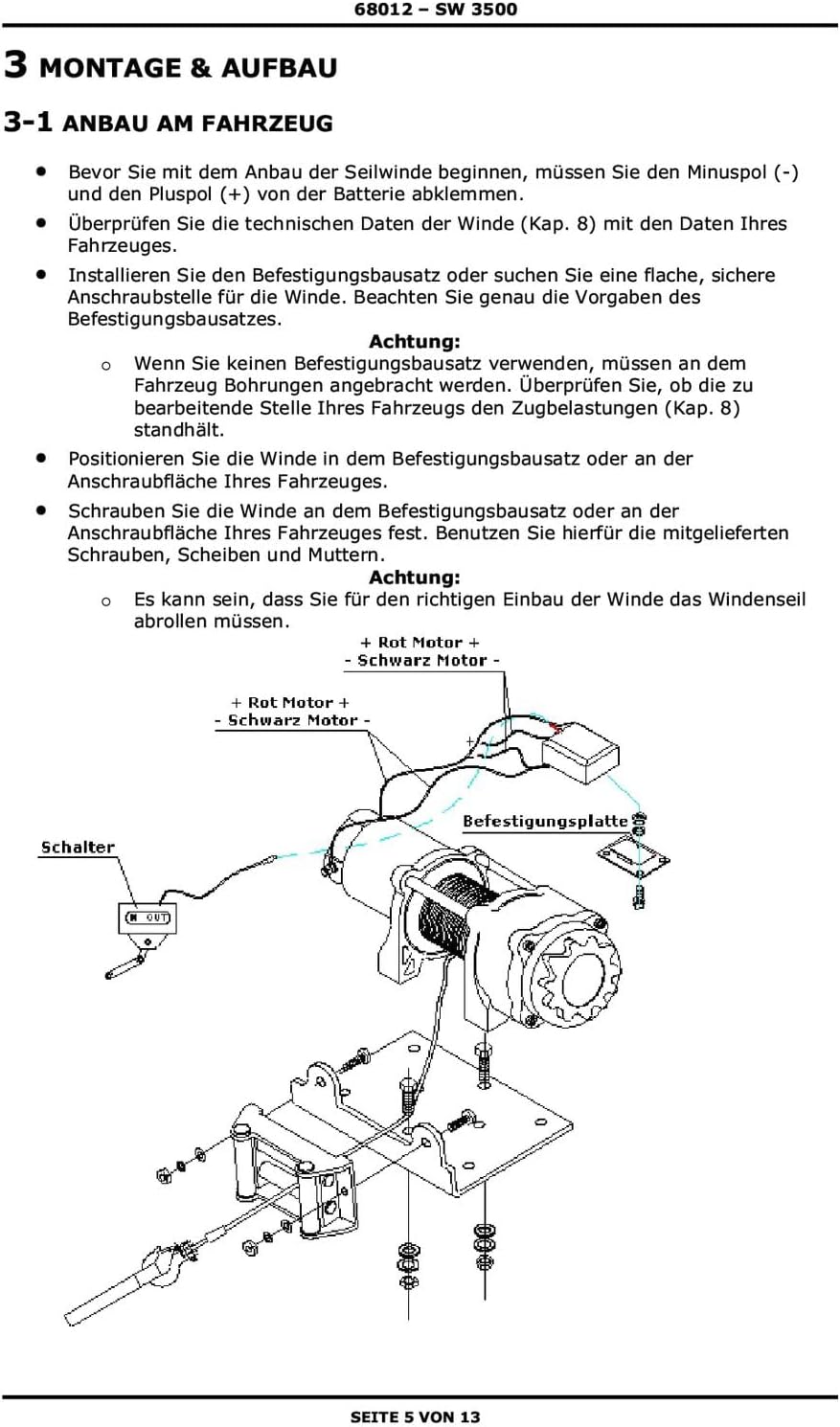 DEMA Elektrowinde elektrische Seilwinde Winde Seilzug Elektroseilzug 12V 1,6t / 3,2t