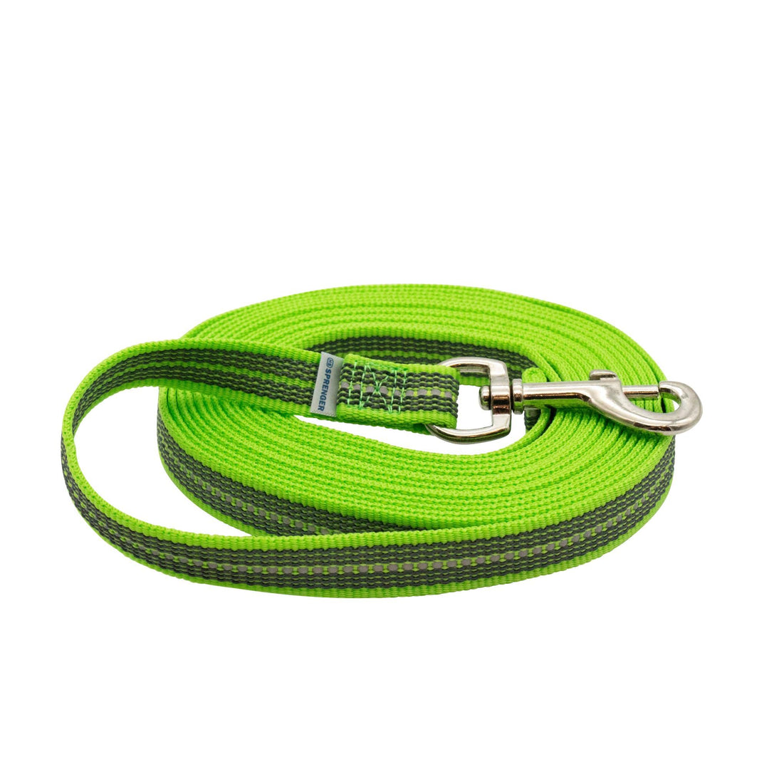Gummierte Leine ohne Handschlaufe - grün, 750 cm (7,5 m) 750 cm grün, 750 cm grün