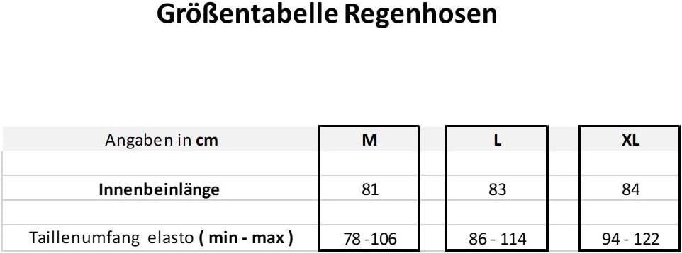 RainRider Regenhose für Damen/Herren (schwarz) wasserdicht inkl. einfaltbare Schuhüberzieher, Regenf