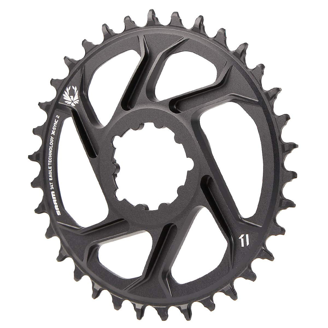 Sram Eagle X-Sync 34T Direktmontage Off-Set Boost Aluminium 12-Fach Kettenblatt - Schwarz, 3 mm Schw