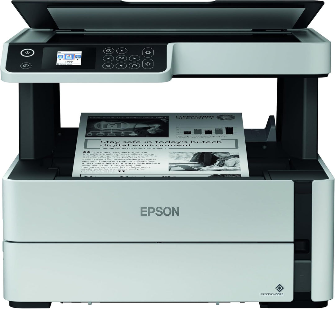 Epson EcoTank ET-M2170 nachfüllbarer 3-in-1-Schwarzweissdrucker (Scanner, Kopierer, DIN A4, Duplex,