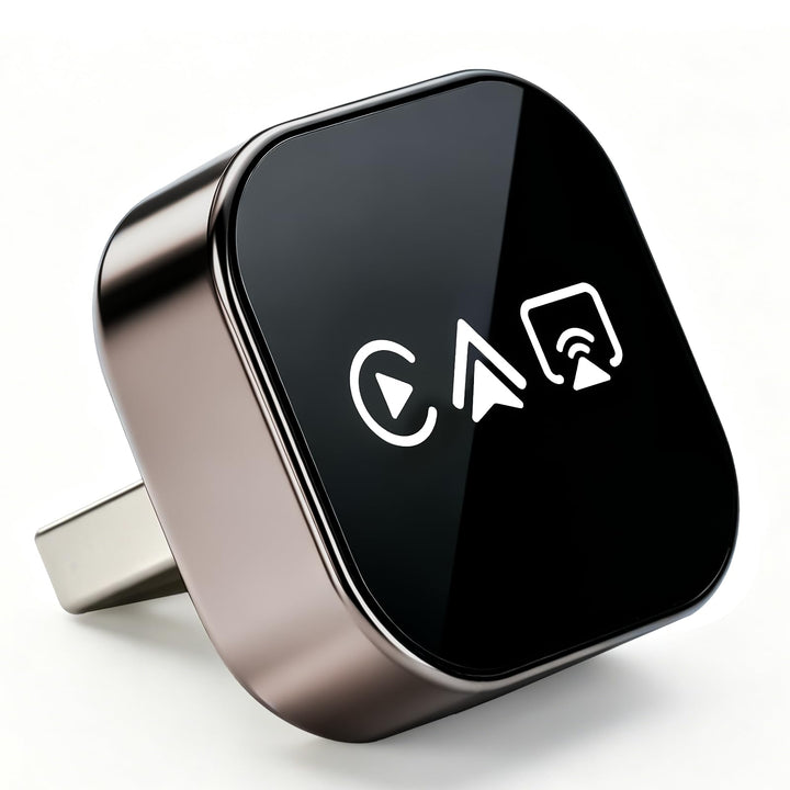 2026 4-in-1 Wireless CarPlay Adapter – Kabelgebunden zu Kabellos für CarPlay & Android Auto, 2.4+5.0