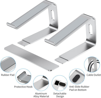 Bewahly Laptop Ständer, Ergonomisch Notebook Ständer, Aluminium Halter, Halterung, Stand für MacBook