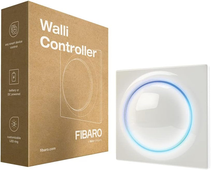 FIBARO Walli Controller / Z-Wave Plus Aufputz-Batteriebetriebene Fernbedienung, Weiss, FGWCEU-201-1