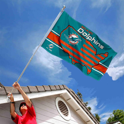 WinCraft Miami Dolphins Nation USA American Country 3x5 Flag