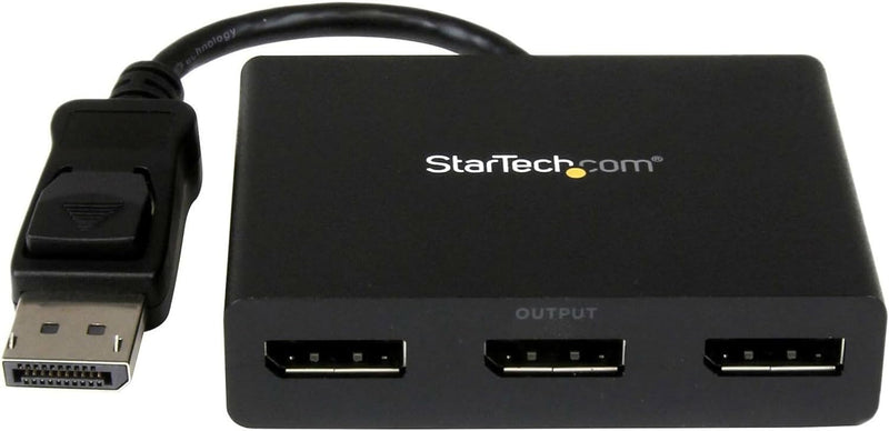 StarTech.com 3-Port Multi-Monitor DisplayPort Adapter, DP auf 3x DisplayPort 1.2 Splitter, Dual 4K 3