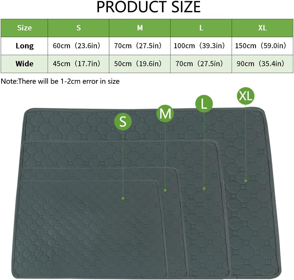 Waschbare Haustiermatte, rutschfeste, wiederverwendbare Pads, super saugfähige, wasserdichte Matte f
