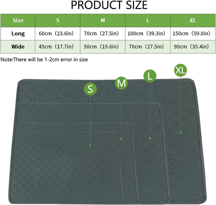 Waschbare Haustiermatte, rutschfeste, wiederverwendbare Pads, super saugfähige, wasserdichte Matte f