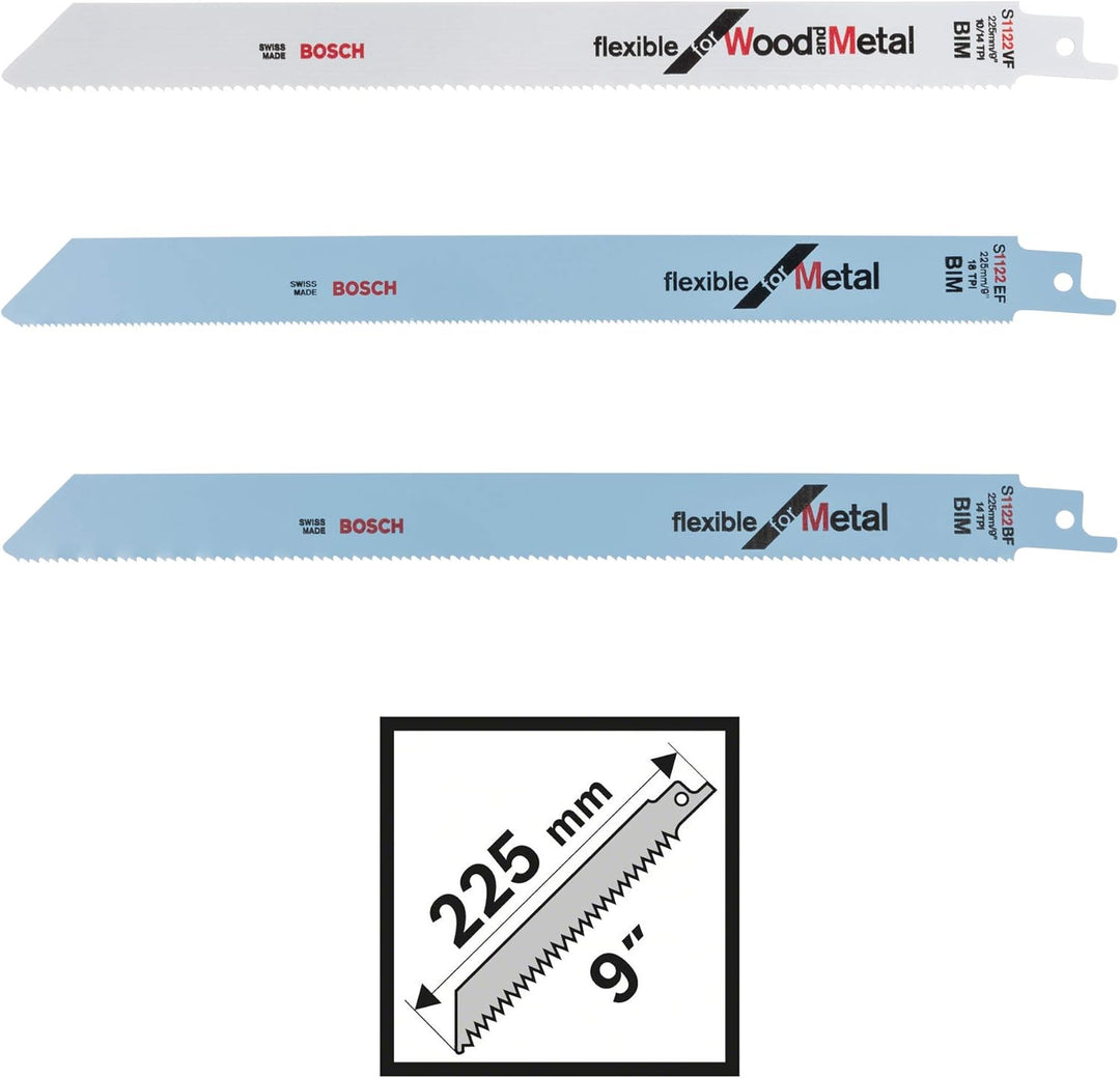 Bosch Accessories Professional 6tlg. Stichsägeblatt-Set Wood and Metal zum Sägen in Holz und Metall