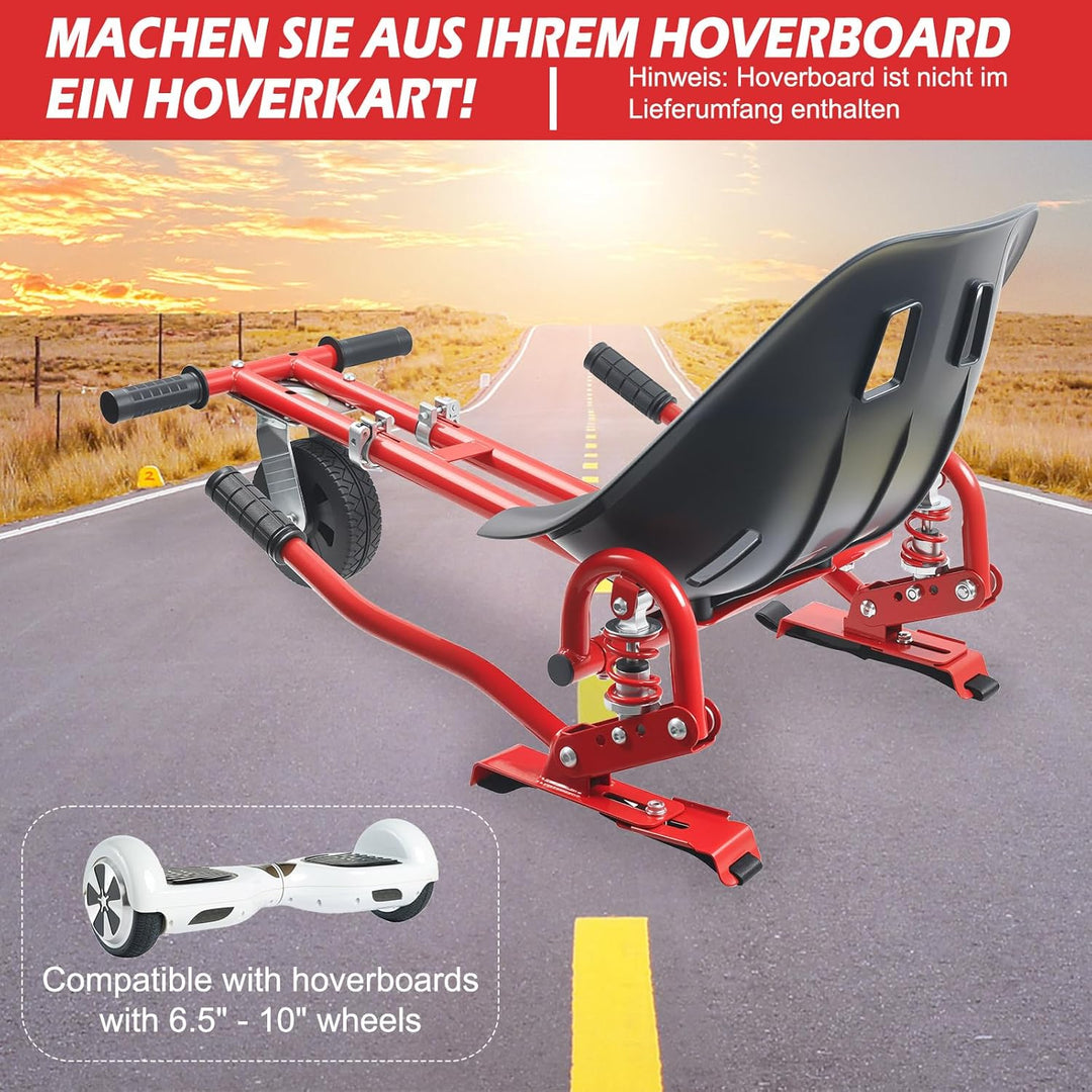 Hoverboard Sitz, Hoverkart Sitz für Universal 6,5"-10" Wheel Balancing Sitzscooter mit Innovativer F