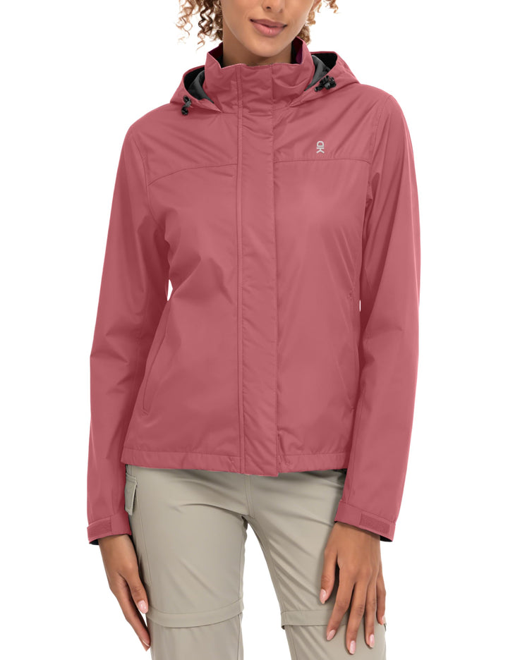 Little Donkey Andy Damen wasserdichte Regenjacke Leichte atmungsaktivem Regenjacke für Outdoor-Windb