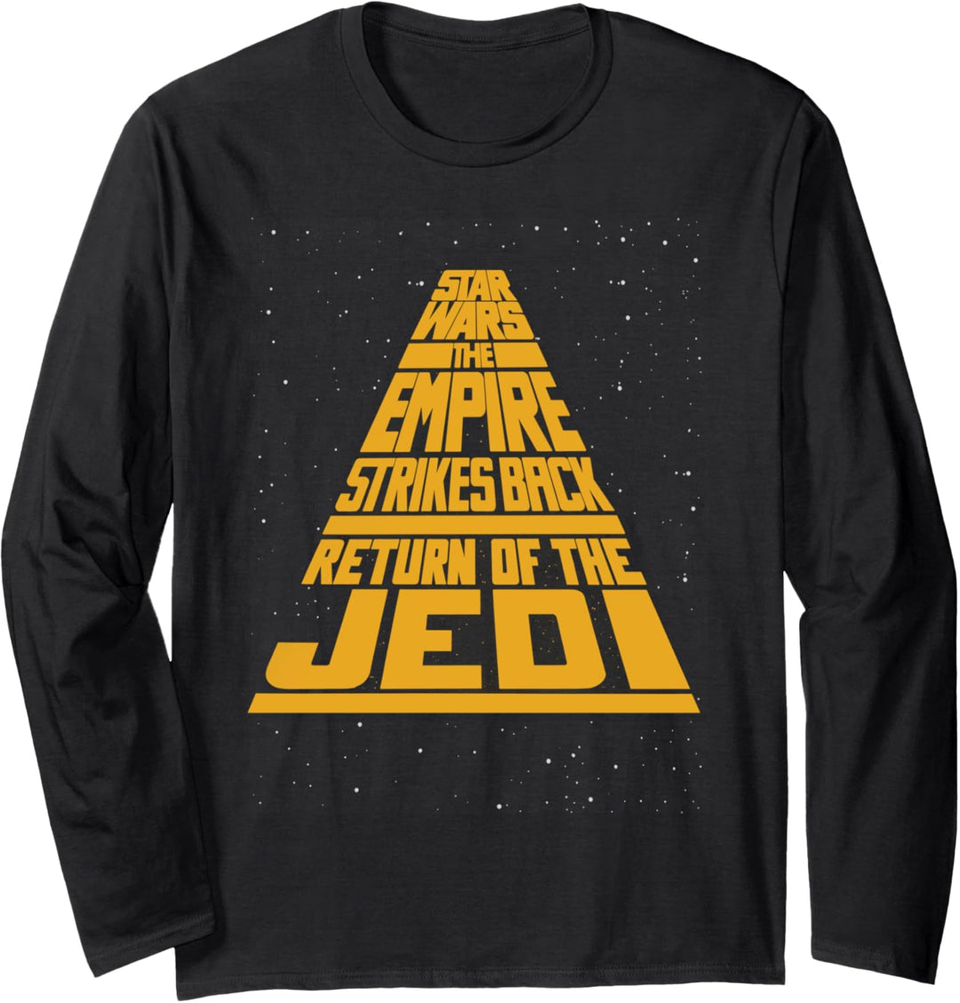 Star Wars The Empire Strikes Back & Return Of The Jedi Text Langarmshirt
