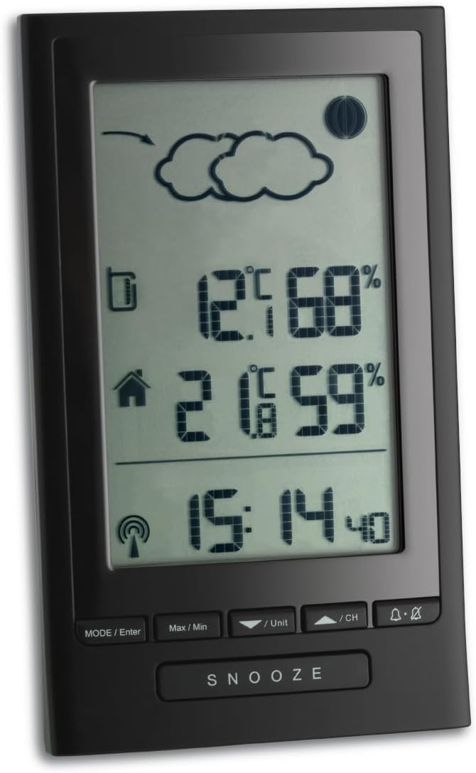 TFA Dostmann 35.1122 Modus Plus Funk-Wetterstation, Wettervorhersage, Aussentemperatur, Innentempera