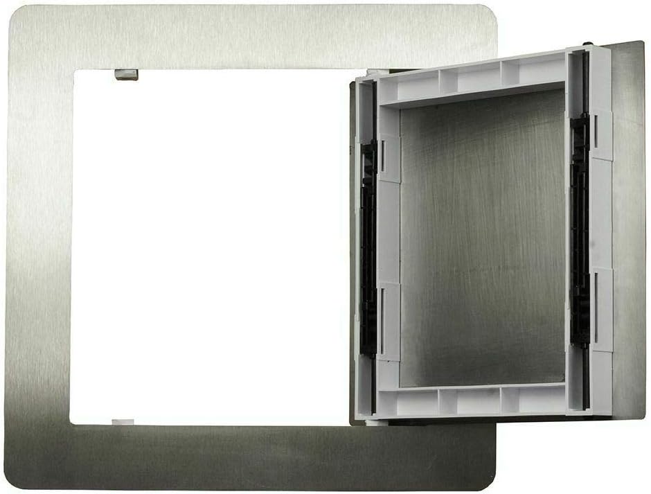 Exclusive Revisionstür Revisionsklappe Edelstahl gebürstet mit Einbaurahmen NDE 300x300 mm