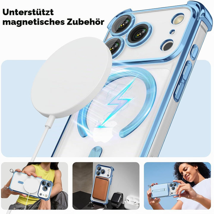 GOODVISH Handykette für iPhone 17 Pro Max Hülle mit Band, mit 2 Stück Schutzfolie und Kamera Schutz,