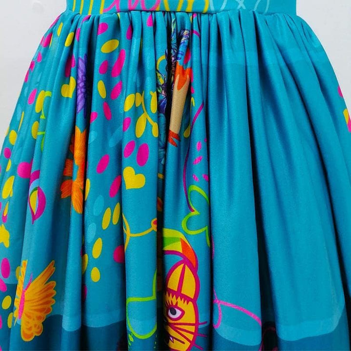 Lito Angels Encanto Mirabel Kleid Kostüm Verkleidung mit Tasche, Brille Grün und Perücke für Kinder
