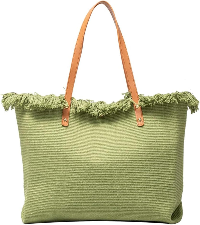 CORIOS Damen Canvas Handtasche Sommer Strand Tasche Grosse Schultertasche Böhmische Tote Beutel Bunt