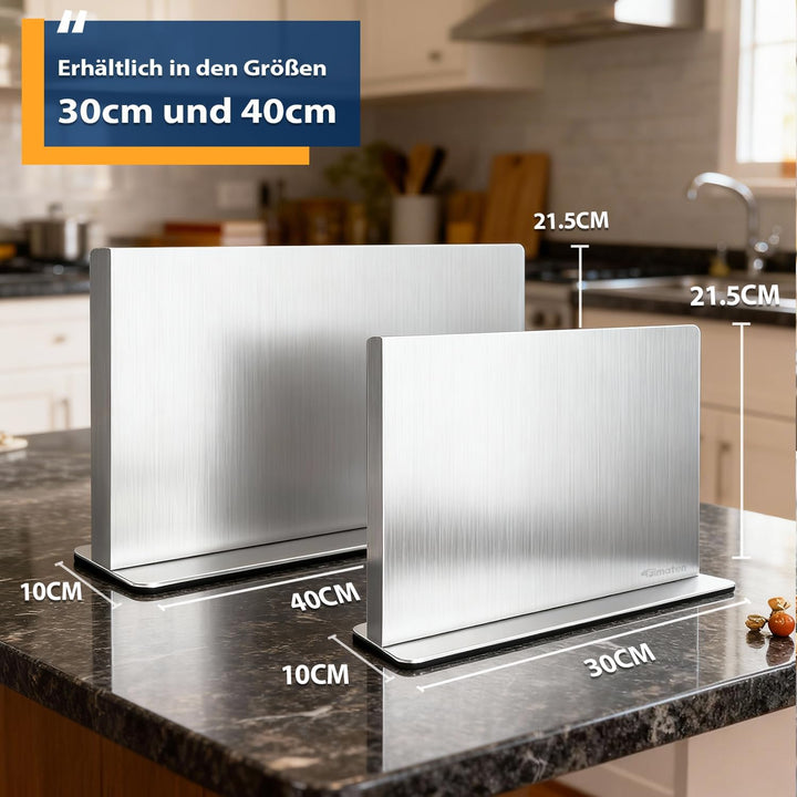 Magnetischer Messerblock ohne Messer - Stark Magnetisch & Doppelseitig Messerblock aus Edelstahl für