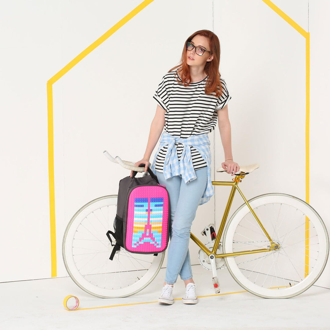 Upixel Trends Double Backpack Rucksack, 43 cm, 15.0 L Rosa, Rosa