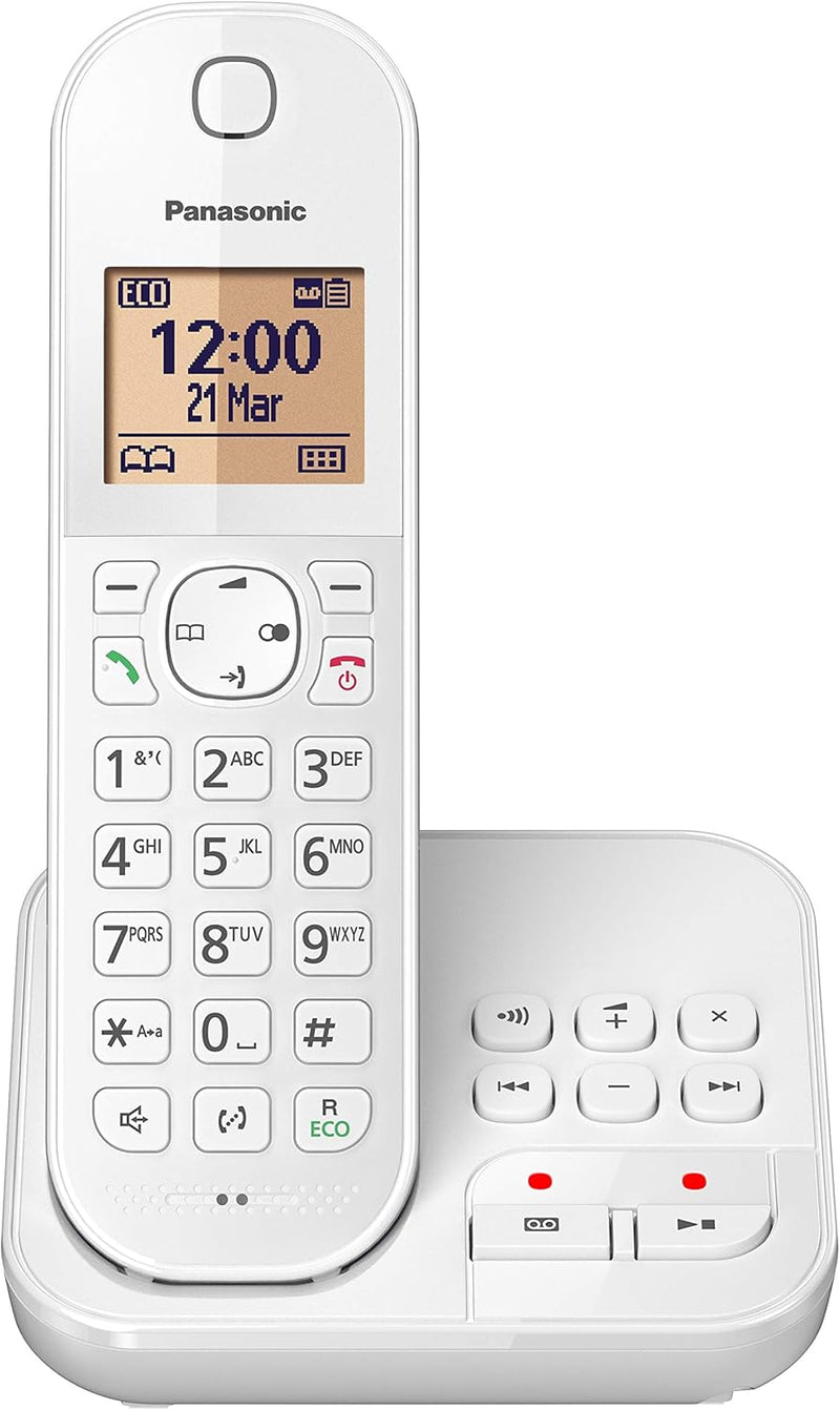 Panasonic KX-TGC 420 GW, schnurloses Telefon mit Anrufbeantworter, Weiss