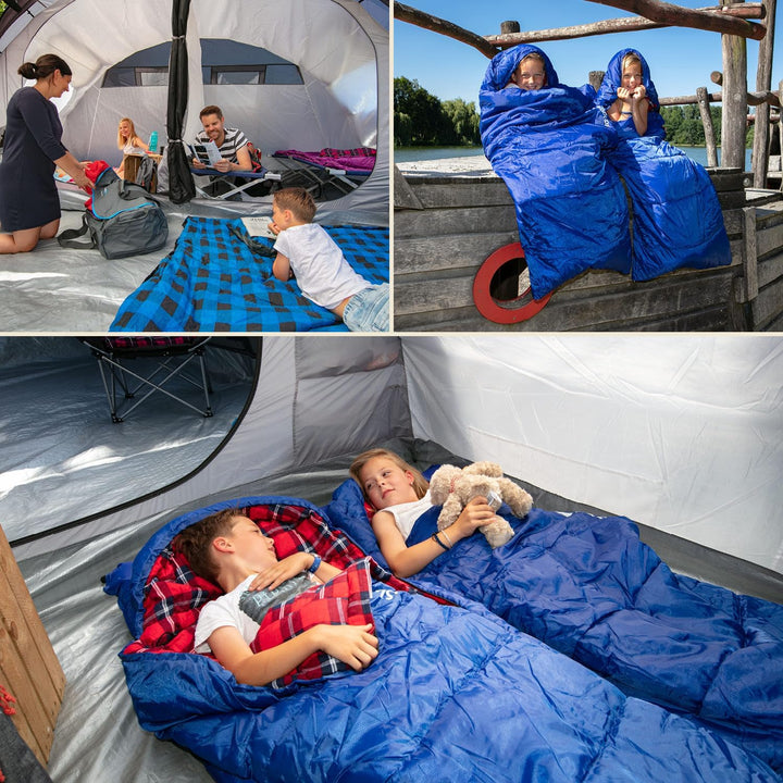 Skandika Dundee Junior Kinderschlafsack | Outdoor Camping Schlafsack für Kinder, Flanell-Innenfutter