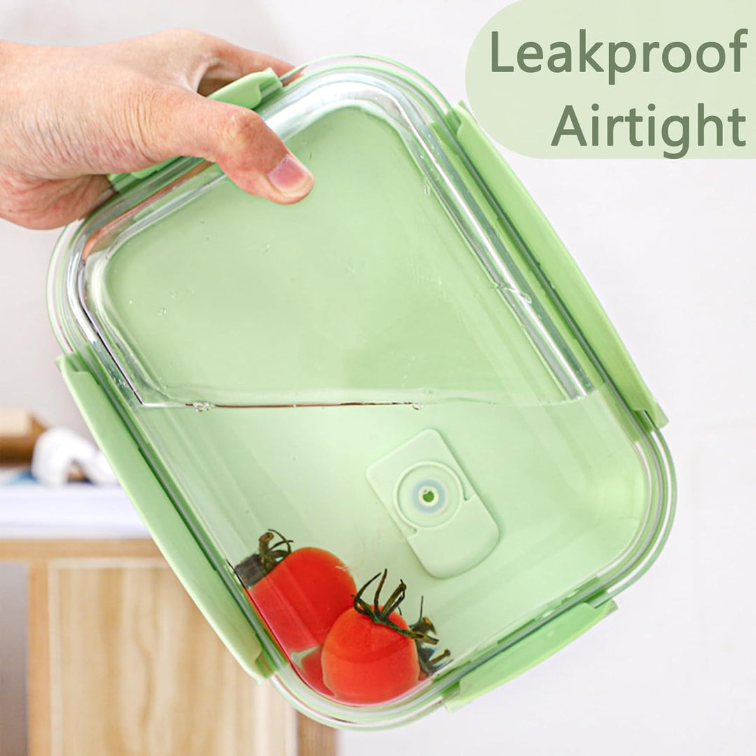 MerryNine Frischhaltedosen mit Deckel, 10 Stück Glas Meal Prep Container Auslaufsicher Luftdicht Gla