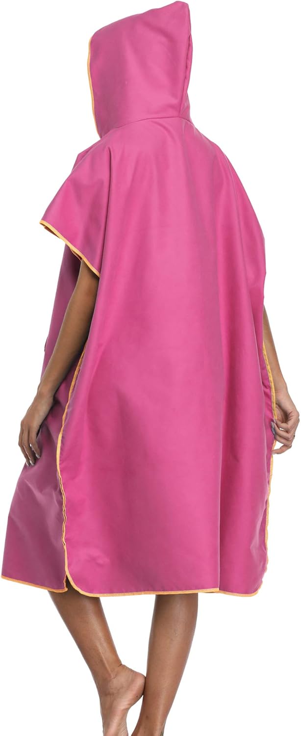 FLYILY Microfaser Surf Poncho Handtuch mit Kapuze Bademantel zum Schwimmen und Strand wechseln Einhe