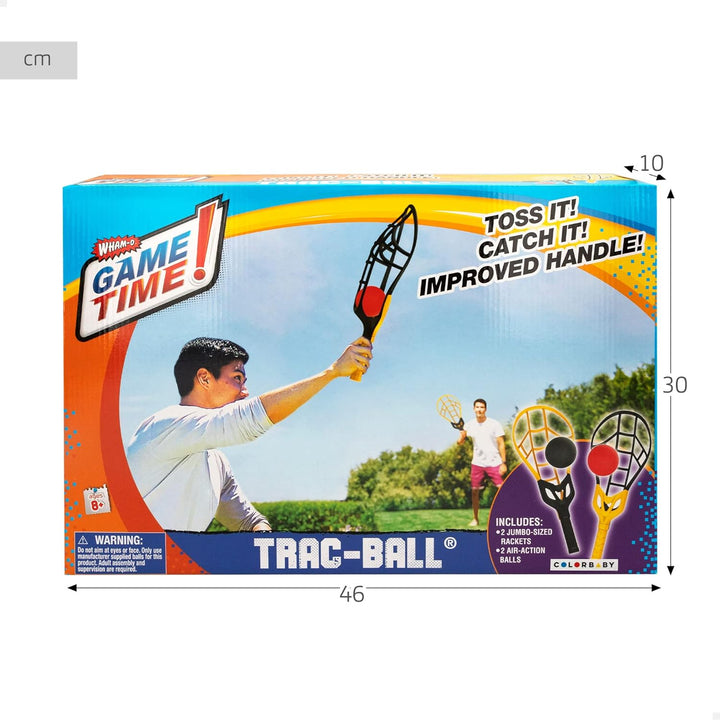 COLORBABY 47016 - Wham-O Trac-Ball Schläger-Set mit 2 Bällen zum Spielen, originelles und lustiges B