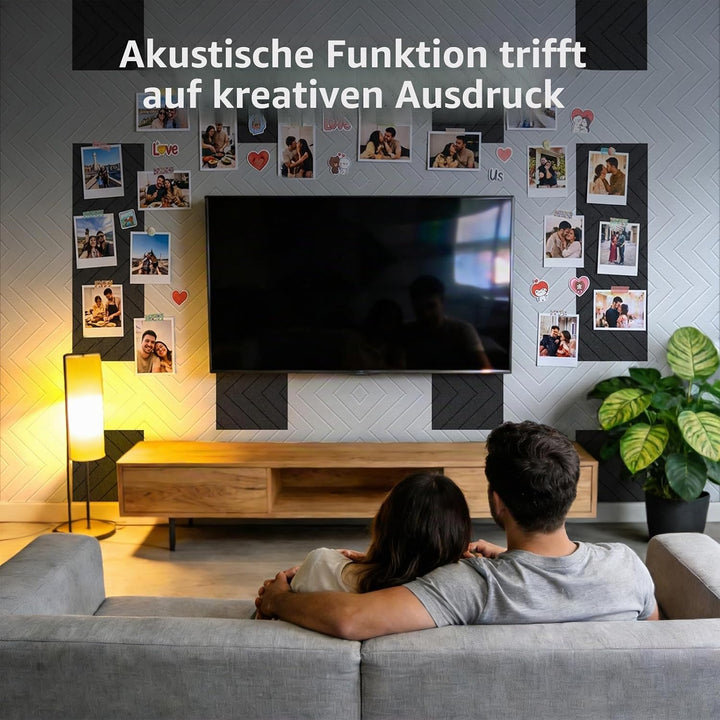 Vieshful Selbstklebende Akustikpaneele 20 Stück 30x30x1 cm – Hochdichte Schallschutzplatten Wandpane