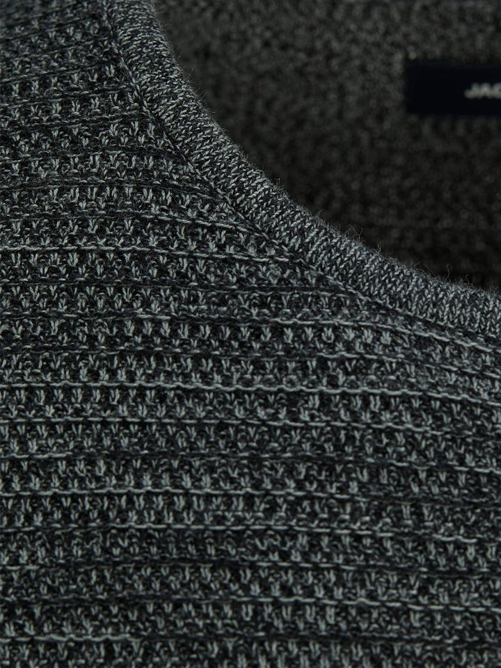 JACK & JONES Herren Jjtheo Knit Crew Neck Strickpullover S Black/Detail:twisted With Sedona Sage, S