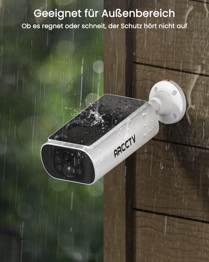4MP Überwachungskamera Aussen Set, WLAN Kamera Outdoor Solar, Personenerkennung, Ohne ABO, PIR Motio