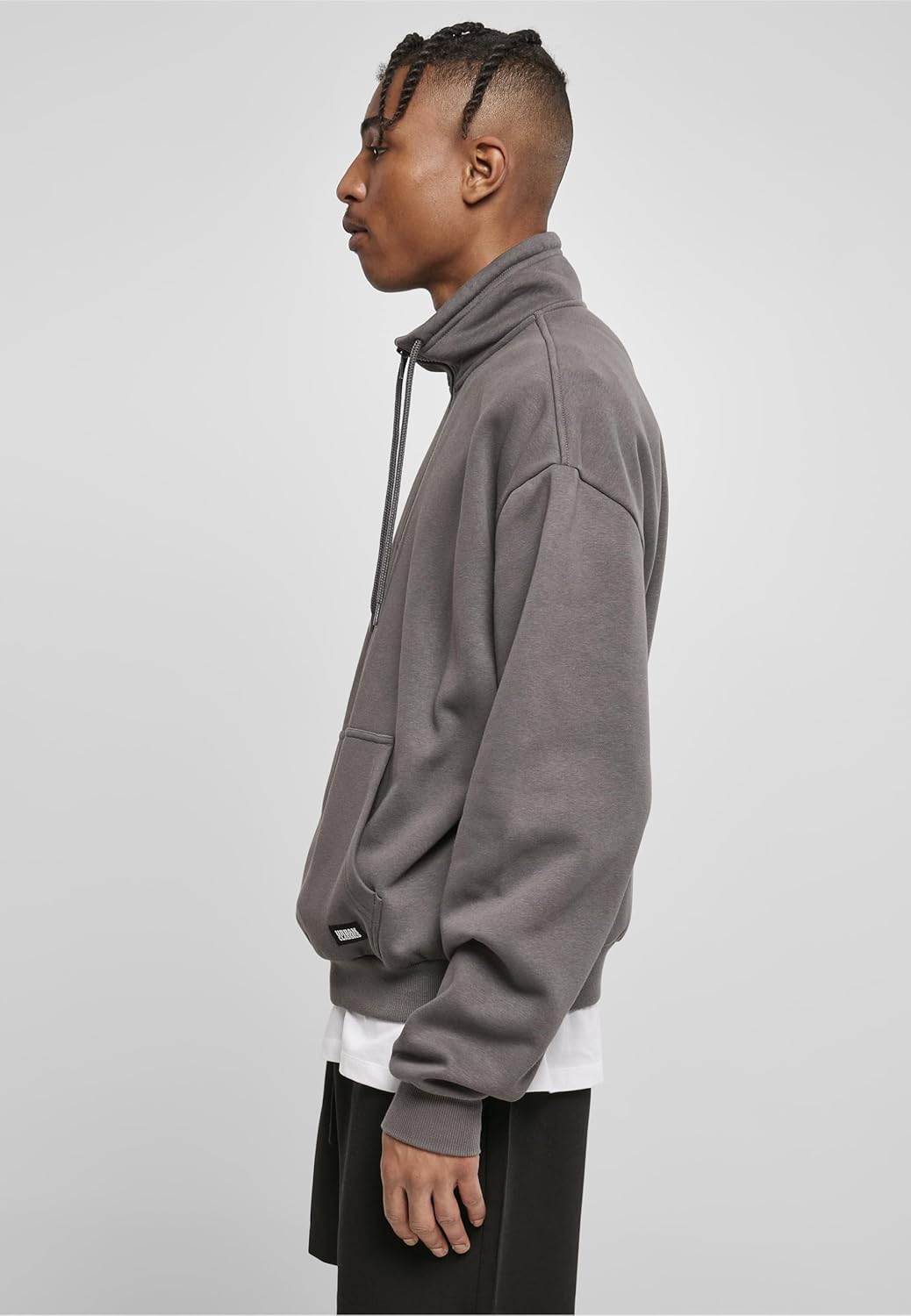 Urban Classics Herren Organic Drawstring Troyer Sweatshirt, M