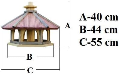 Vogelhäuschen, Vogelhaus aus Holz, Vogelhäuschen, Nistkasten, mit Ständer (Braun, XL) XL Braun, XL B