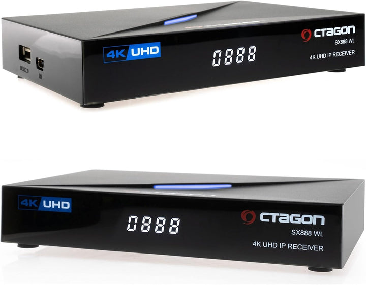 OCTAGON SX888 WL V2 (Version 2) 4K UHD E2 Linux Smart TV Receiver, Multiboot SW: Define OS + E2 Linu