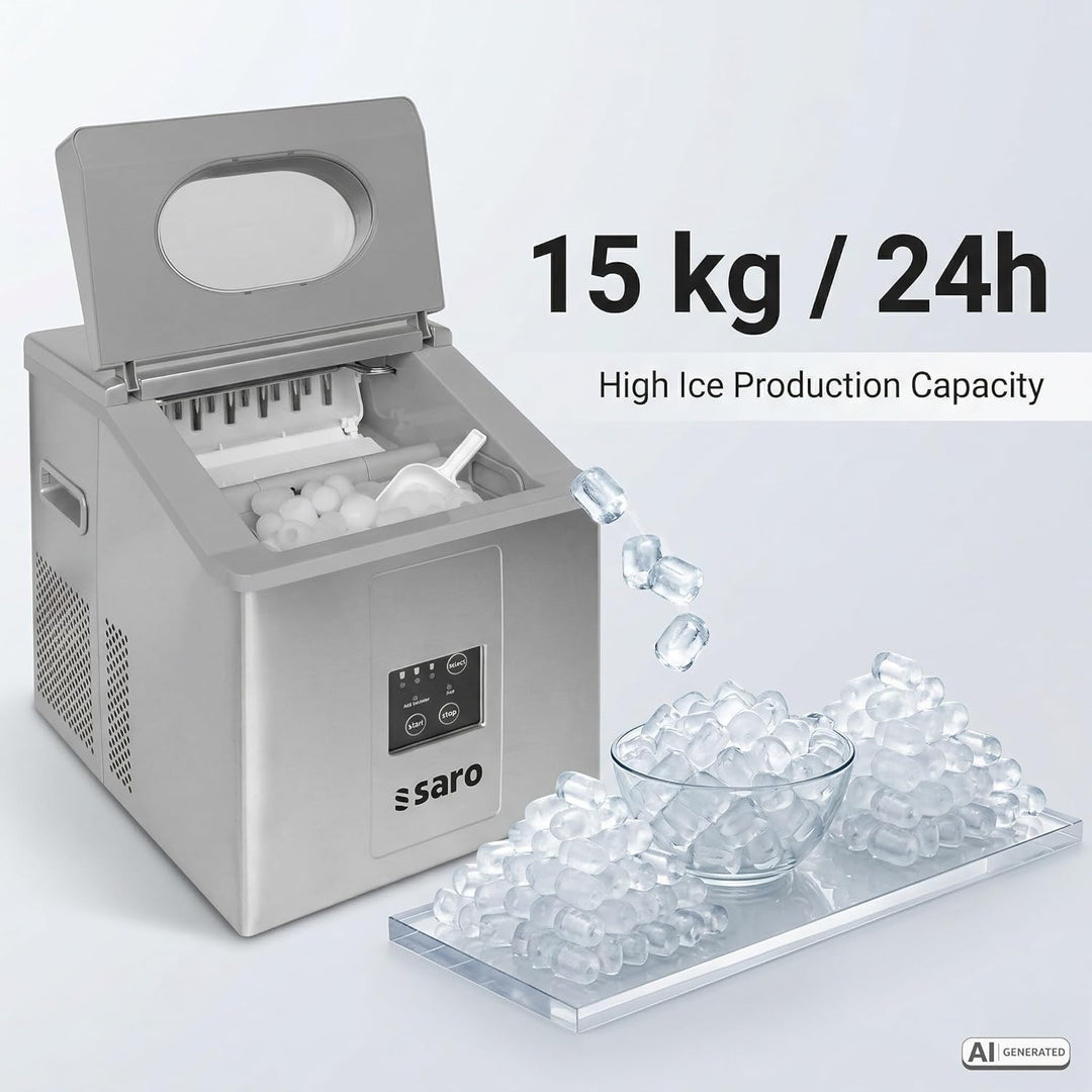 Saro EB 15 Eiswürfelbereiter/15 kg/24 h/230 V/1 Ph/0,16 kW/3 Eiswürfelgrössen, Single