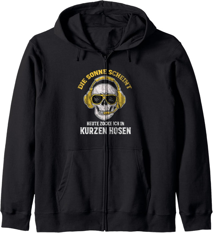 Lustiger Gamer Gaming Zocker Spruch Sonne Scheint Geschenk Kapuzenjacke
