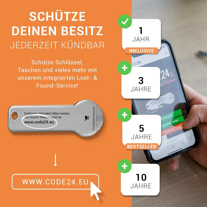Einkaufswagenlöser ® 5er Set/Schlüsselanhänger Einkaufschip mit Schlüsselfundservice/Abziehbarer Ein