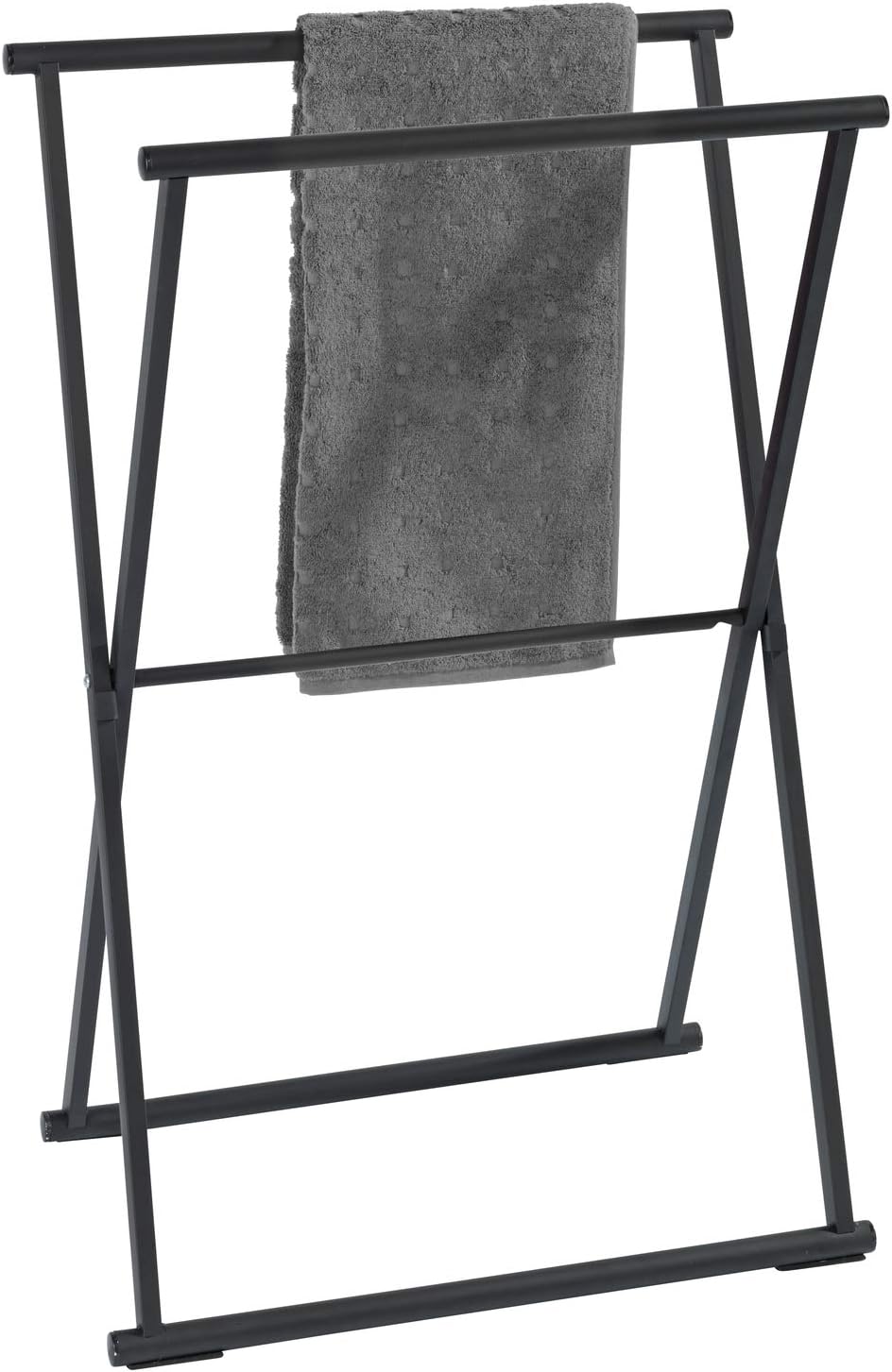 WENKO Handtuchständer Lava Schwarz matt, Masse (B x H x T): 53.5 x 80.5 x 35 cm, Schwarz