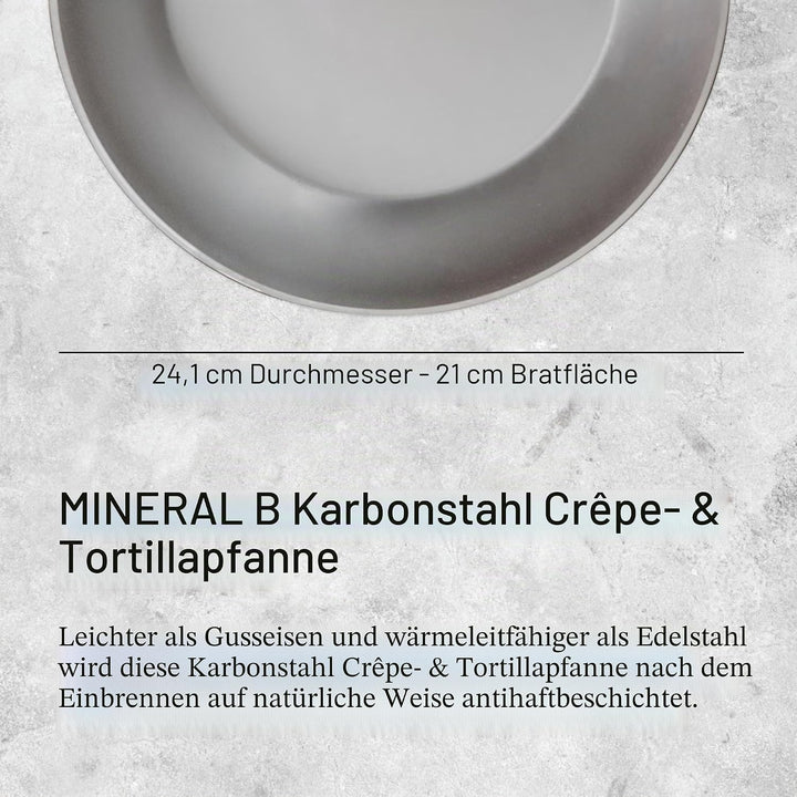 DE BUYER Crêpe-Pfanne Mineral B Element Ø 24 cm A 1 - Pack, A 1 - Pack