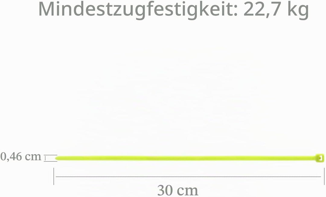 XINGO 1000 Stück Kabelbinder Apfelgrün, 300mm x 4.8mm, 22,7 kg Zugfestigkeit, UV-beständig, Selbstsi