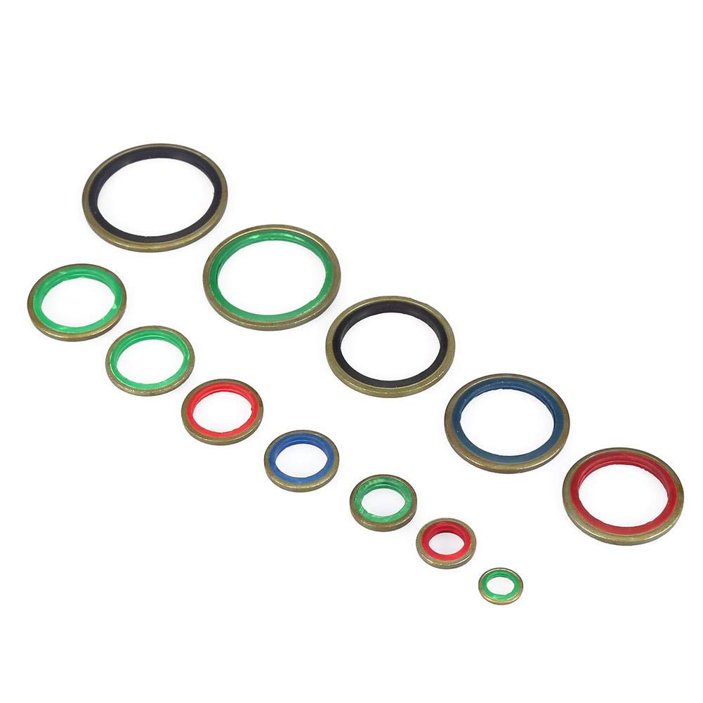 240pcs Dichtring Kupfer Unterlegscheiben gummidichtung Ölring Ablassschraube Dichtung Kombination Bo