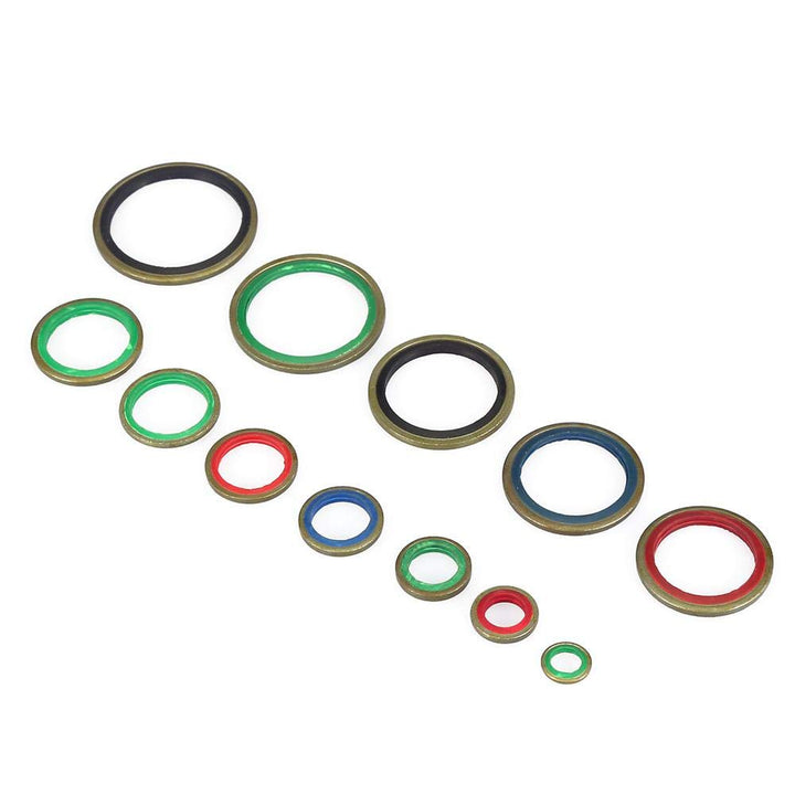 240pcs Dichtring Kupfer Unterlegscheiben gummidichtung Ölring Ablassschraube Dichtung Kombination Bo