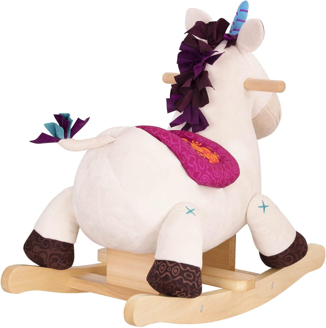 B. toys - Rodeo Rocker - Dilly-Dally - Einhorn-Wippe - Einhorn-Schaukelspielzeug - Hölzernes Aufsitz
