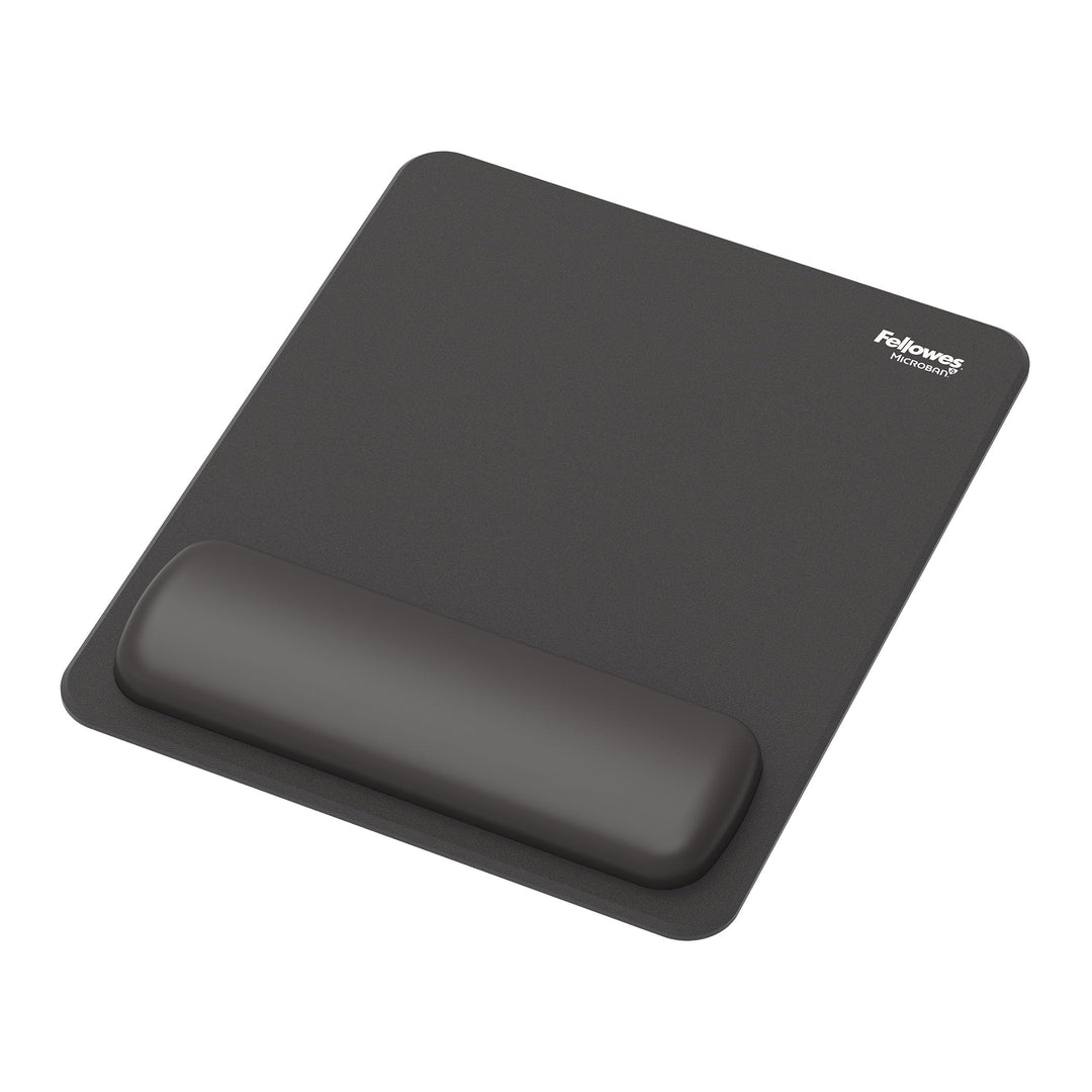 Fellowes Breyta Mauspad mit Handgelenkauflage – Schwarz, ergonomisches Mauspad mit HEX Cushion Techn