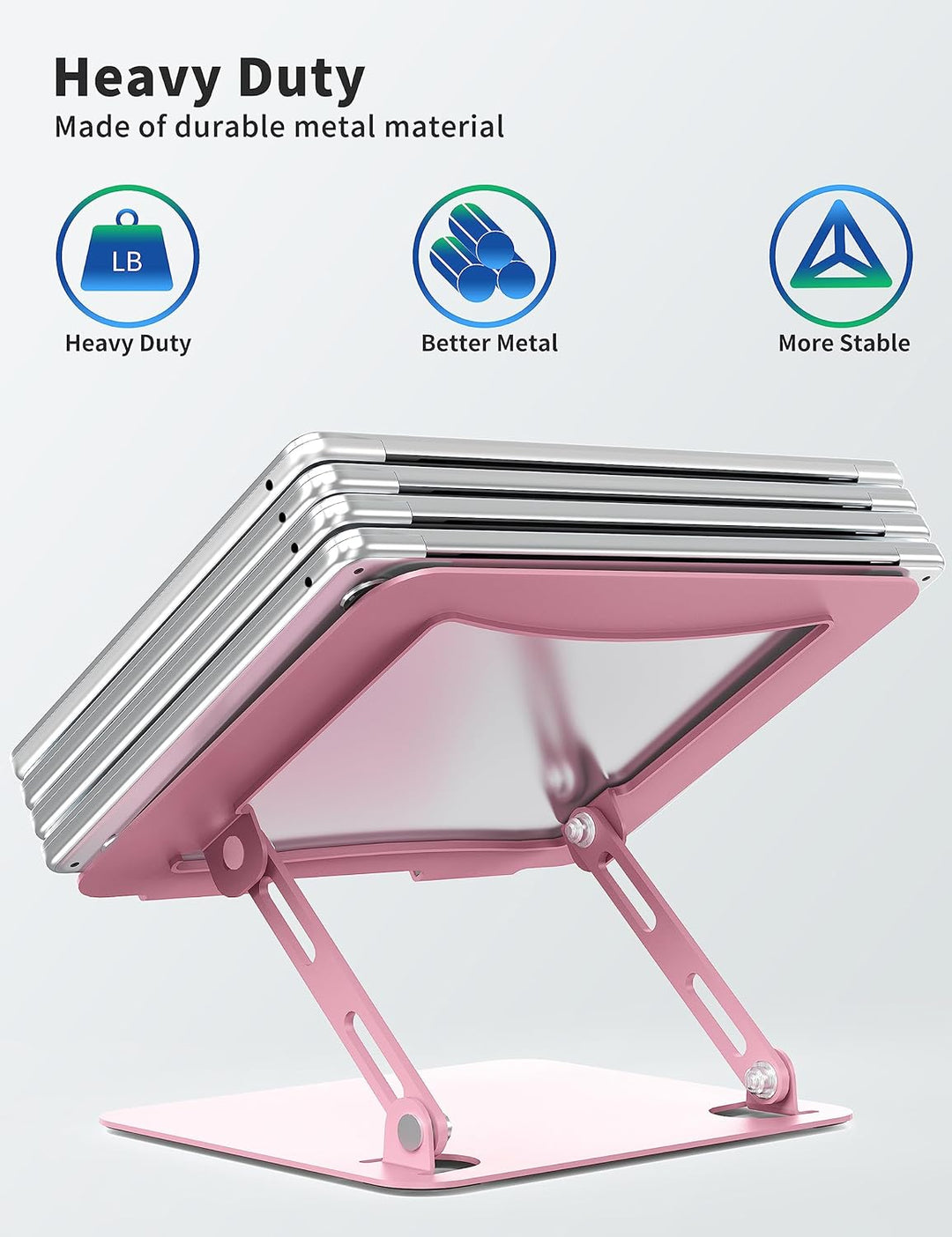 SOUNDANCE Einstellbarer Laptop Ständer, Tragbarer Laptop Riser, Ergonomischer Design Computer Halter