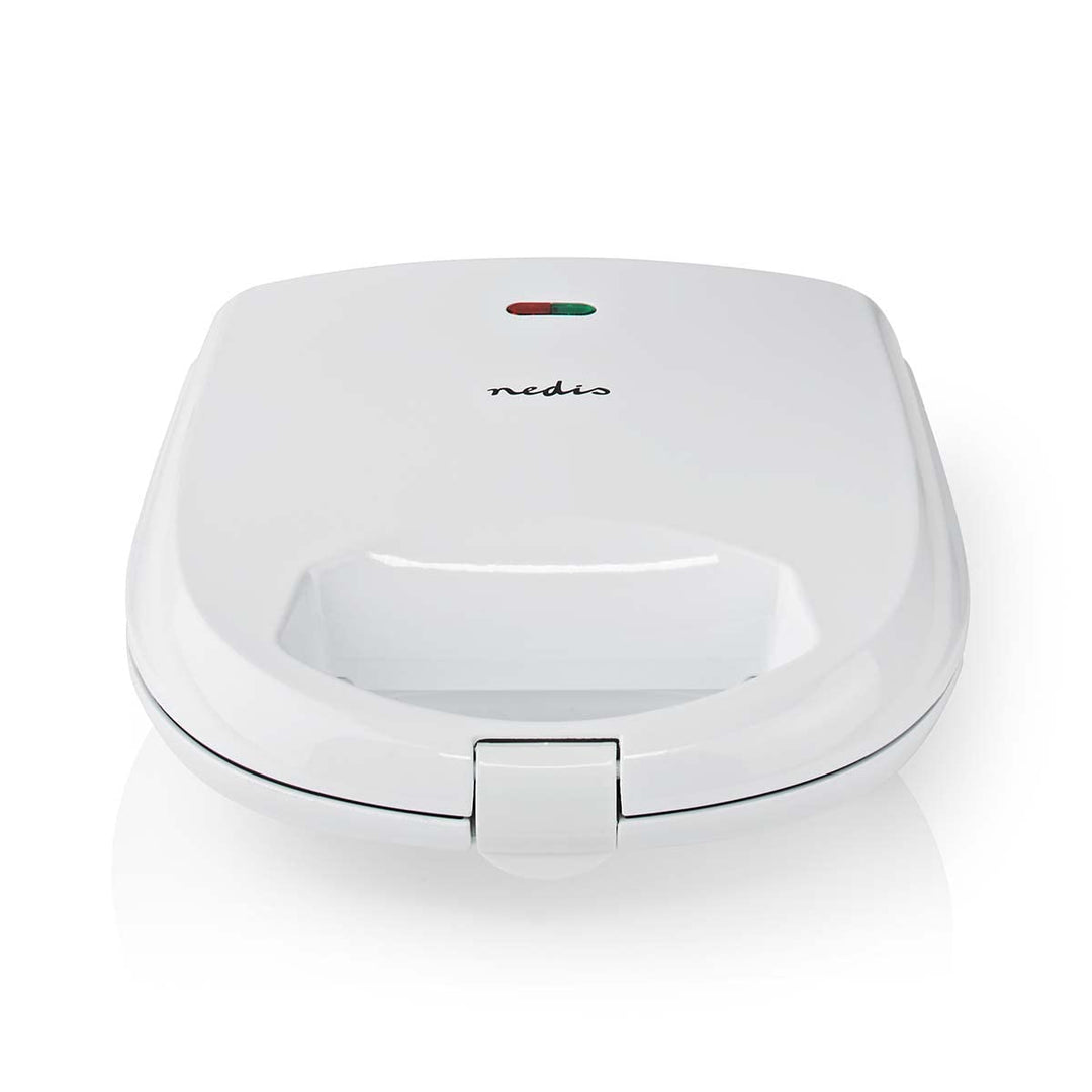 Nedis KASM110FWT Sandwichmaker | 700 W | 20.5 x 12 cm | Automatischer Temperaturkontrolle | ABS