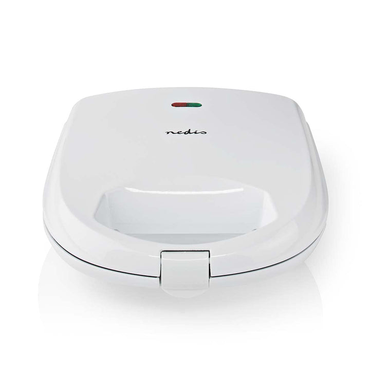 Nedis KASM110FWT Sandwichmaker | 700 W | 20.5 x 12 cm | Automatischer Temperaturkontrolle | ABS
